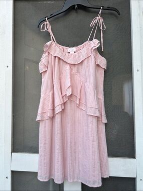 VS Pink Ruffle Sundress - Lightweight Spaghetti Strap Dress